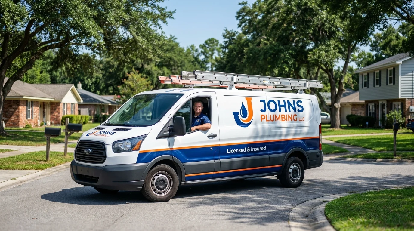 Johns Plumbing LLC service van in Philipsburg, PA