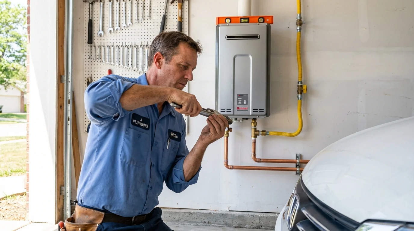Tankless water heater installation by a Johns Plumbing LLC plumber in Philipsburg